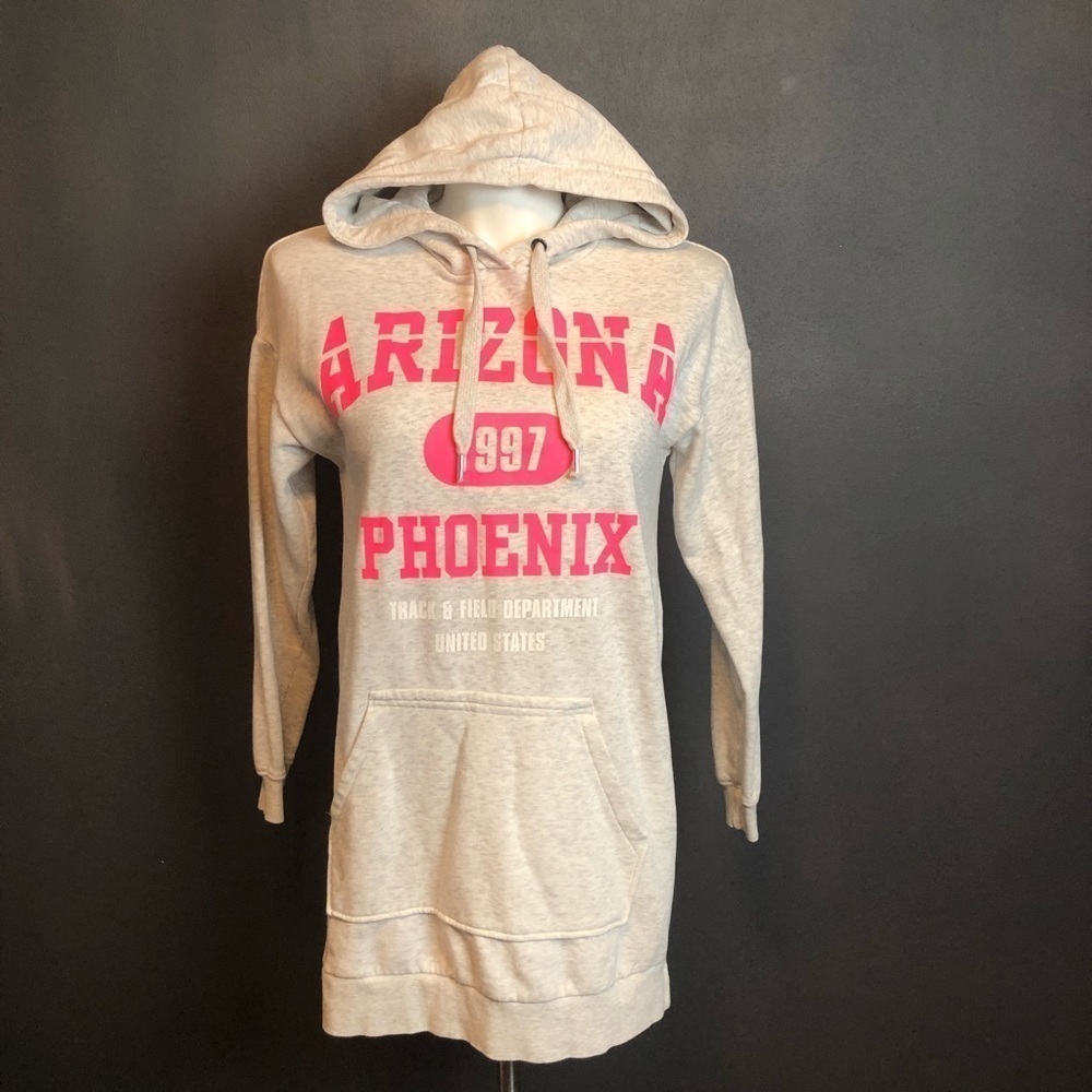 H&M Heather Gray Graphic Arizona Phoenix Hoodie Dress
